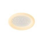 Square Round Three Step Dimming Led Milky White Modern Ceiling Light Fixture
