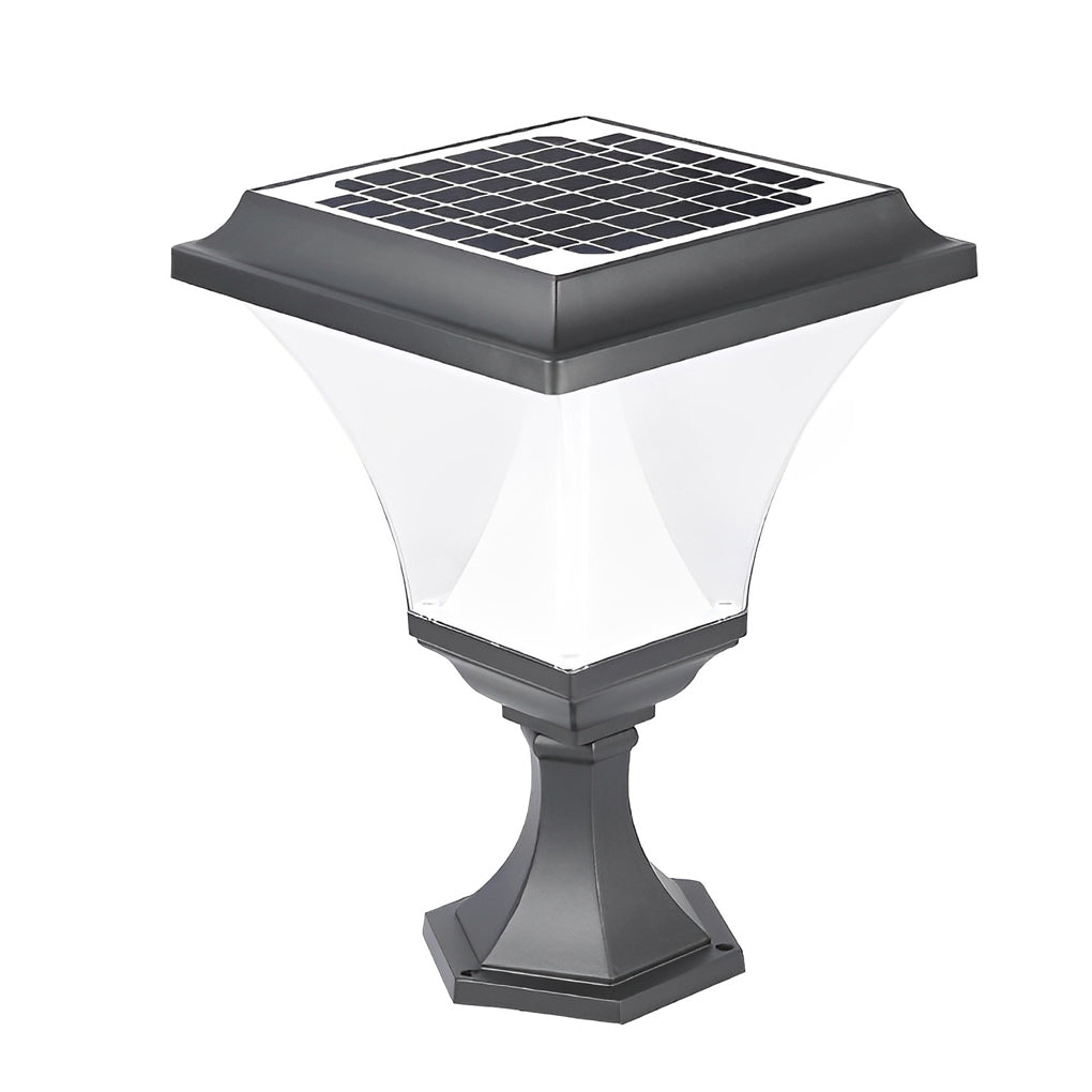 Square Retro Solar Fence Post Light Ha081283