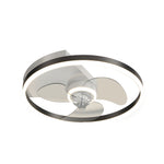 Simple Round Silent Led Three Step Dimming Modern Flush Mount Ceiling Fans