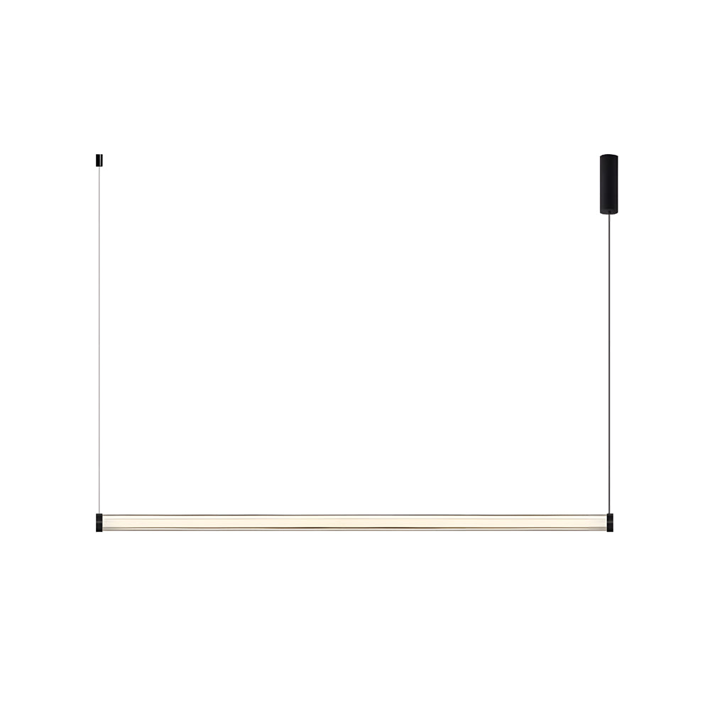 1 Light Glass Linear Led Island Pendant Light