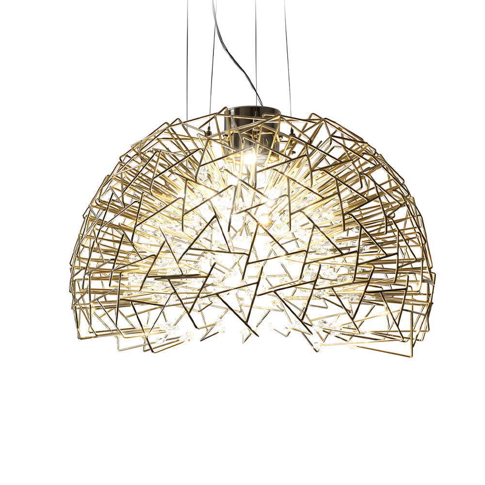 Metal Crystal Semicircular Sphere Stars Sparkle Post Modern Chandelier