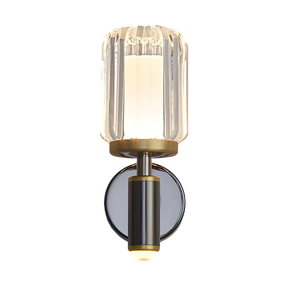 Clear Acrylic Arm Wall Light Modern Aluminum Sconce For Living Room