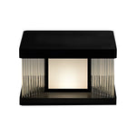 Black Modern Solar Fence Post Light Ha091175