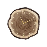 Rustic Round Wood Slice Clock With Remote Control And Led Lights Us Plug