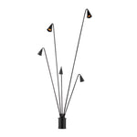 Classic Industrial Black Multi Head Led Floor Lamp