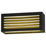 Rectangle Waterproof Led Black Modern Outdoor Wall Sconces Lighting