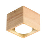 1 2 4 Light Square Wood Cube Spotlight Led Flush Mount Light