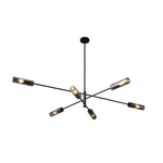 Industrial Sputnik Chandelier Copper Linear Pendant Lights 6 8 Light