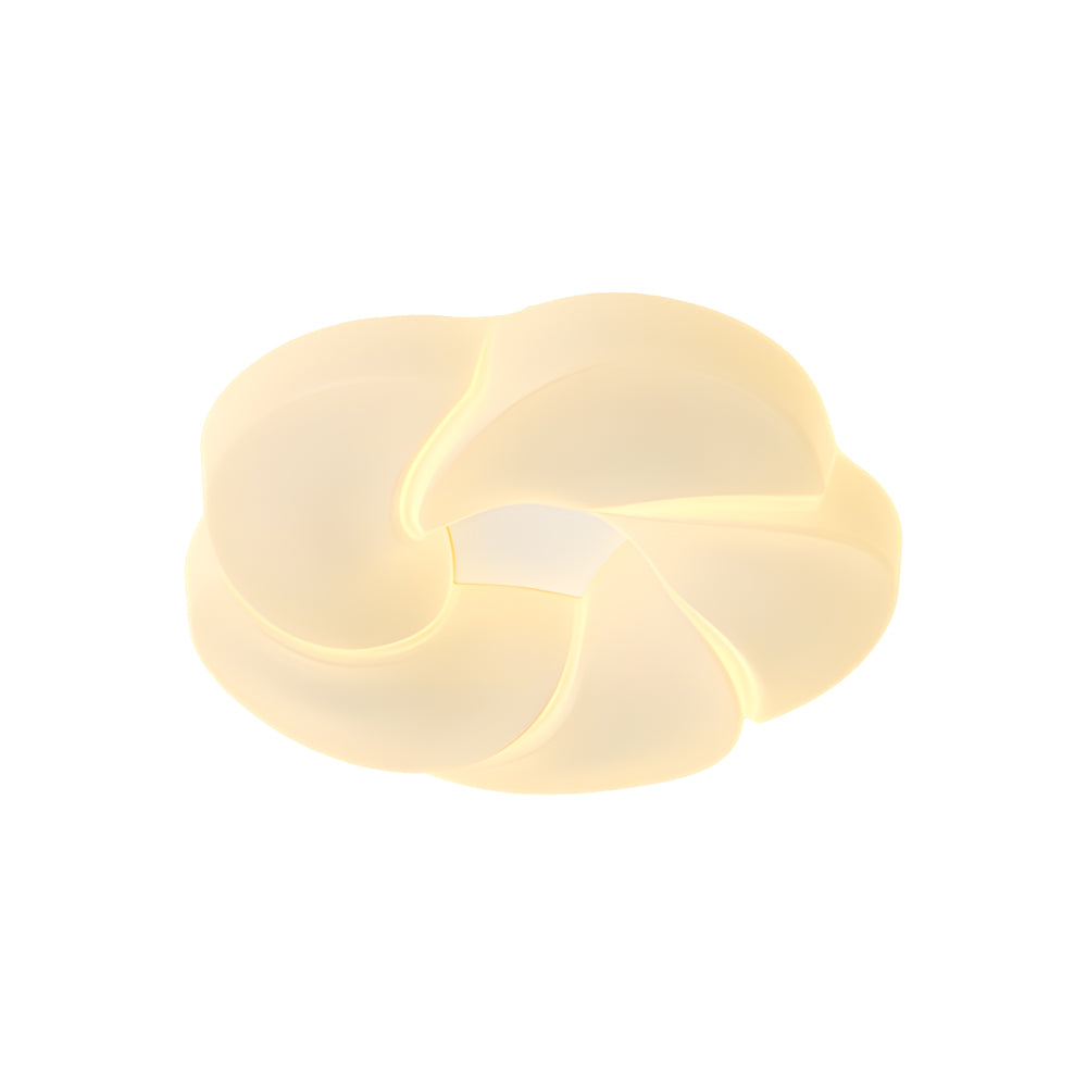 Milky White Cute Flower Led Three Step Dimming Modern Ceiling Light Fixture