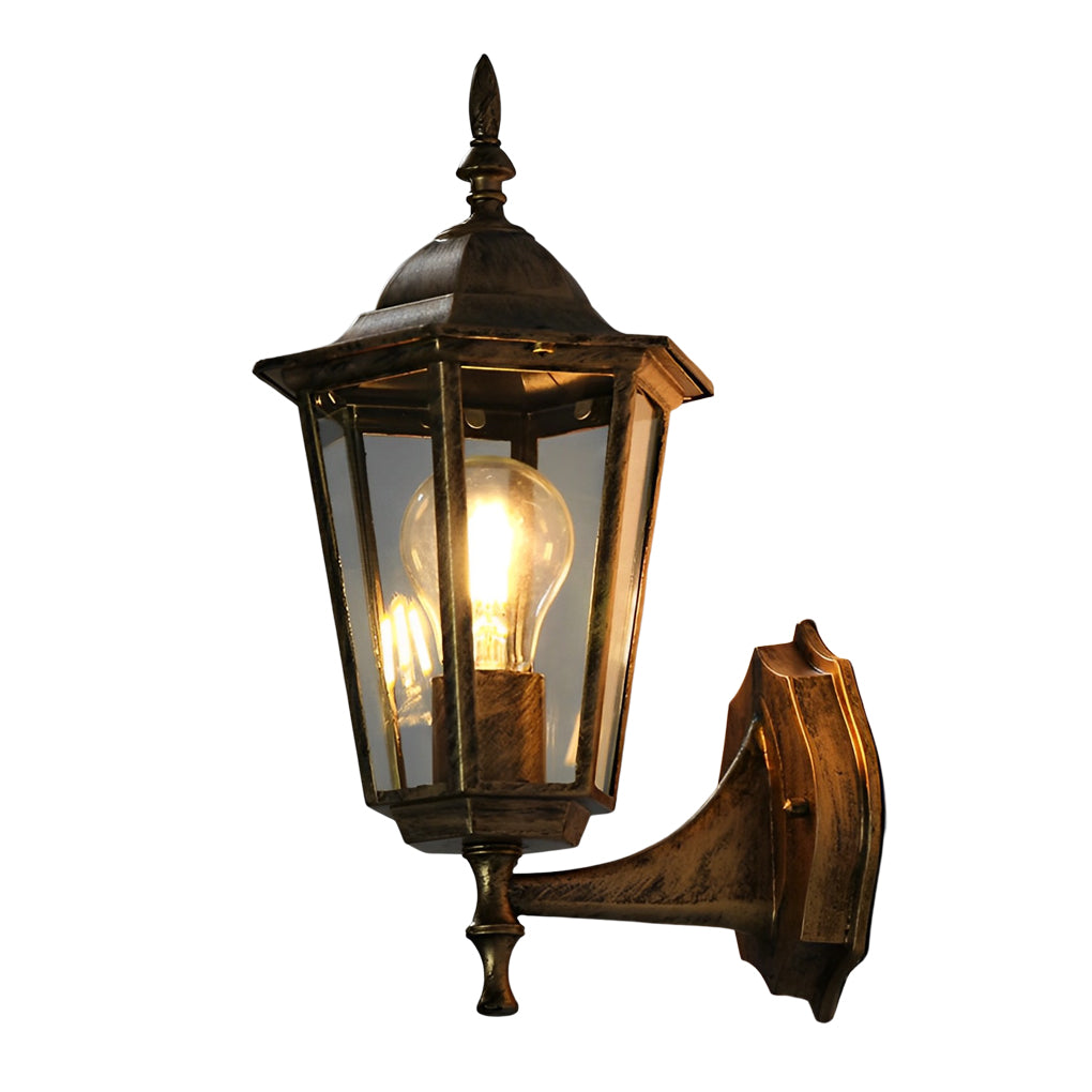 Retro Hexagonal Outdoor Wall Light Ha084408