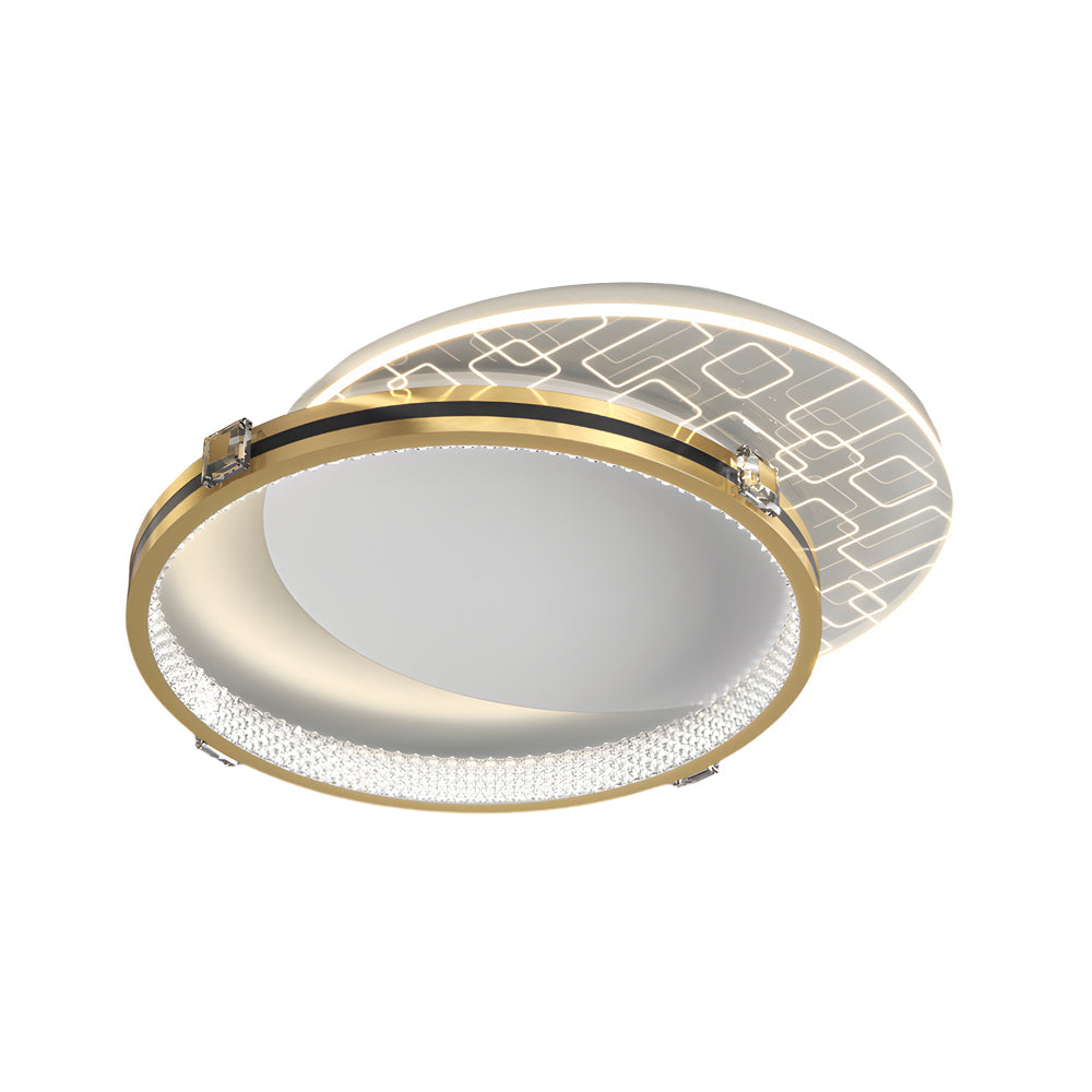 Round Acrylic Creative Led Three Step Dimming Modern Ceiling Lights Fixture