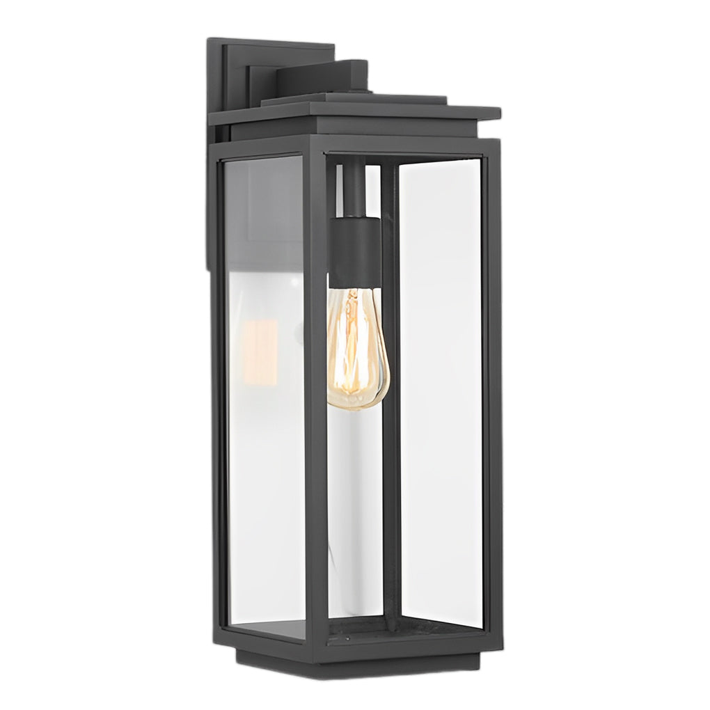 Rectangular Black Outdoor Wall Lamp Li002101