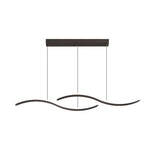 2 Wavy Line Led Dining Room Pendant Light 3 Step Dimming