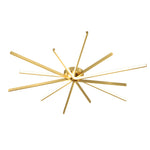 6 Light Led Semi Flush Mount Copper Starbursts Ceiling Light Fireworks Ceiling Lighting Fixture