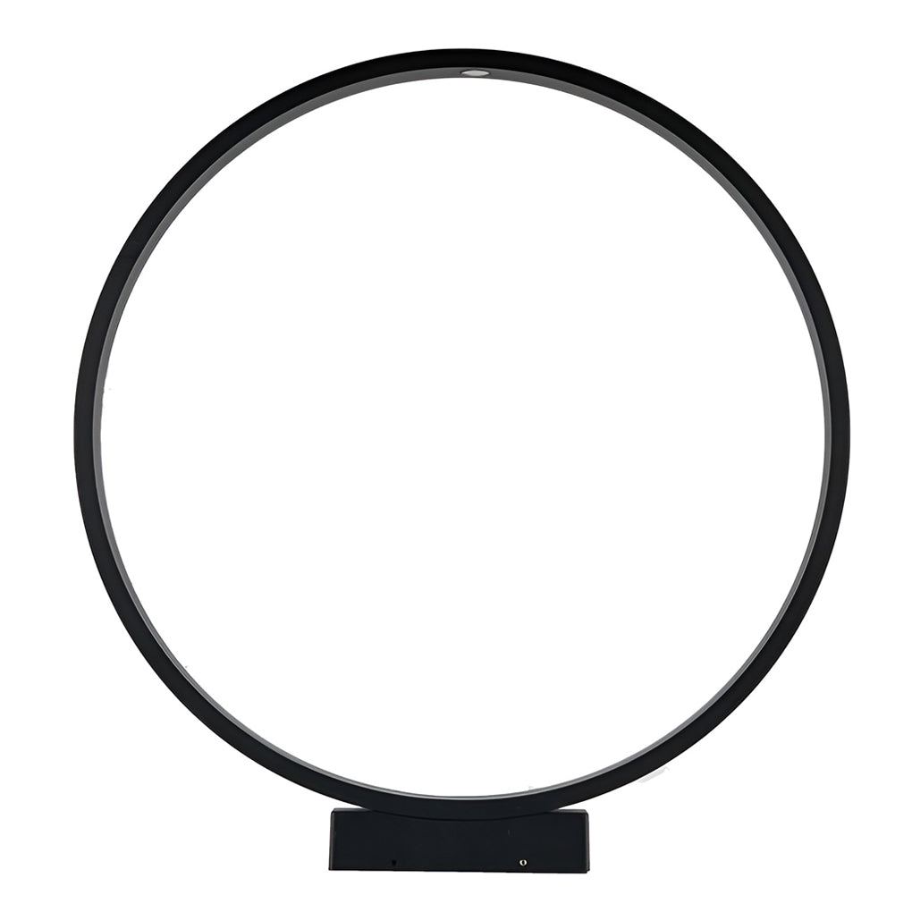 Modern Black LED Pathway Light with Circular Ring Design for Landscape and Garden
