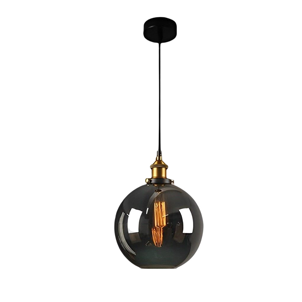 Smoke Gray Industrial Pendant Lamp Ha077613