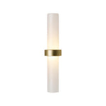 Modern Frosted Glass Tube 1 Light Wall Sconce In Warm White For Living Room