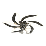 Flowers Leaves Shake Head 3 Step Dimming Modern Ceiling Fans With Light