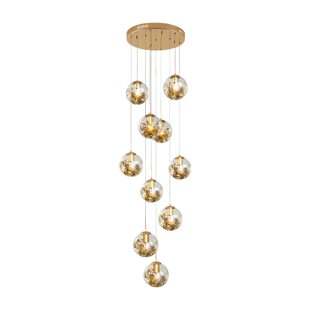 Glass Globes Shade Chandelier Ha095051