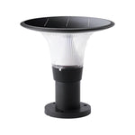 Round Black Solar Fence Post Light Ha082917