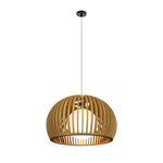 Hemispherical Wood Birdcage Glass Ball Shade Creative Modern Chandelier Li002752