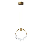 Dia 9 11 Ring Led Crystal Small Bedside Pendant Lights Hanging Lamp
