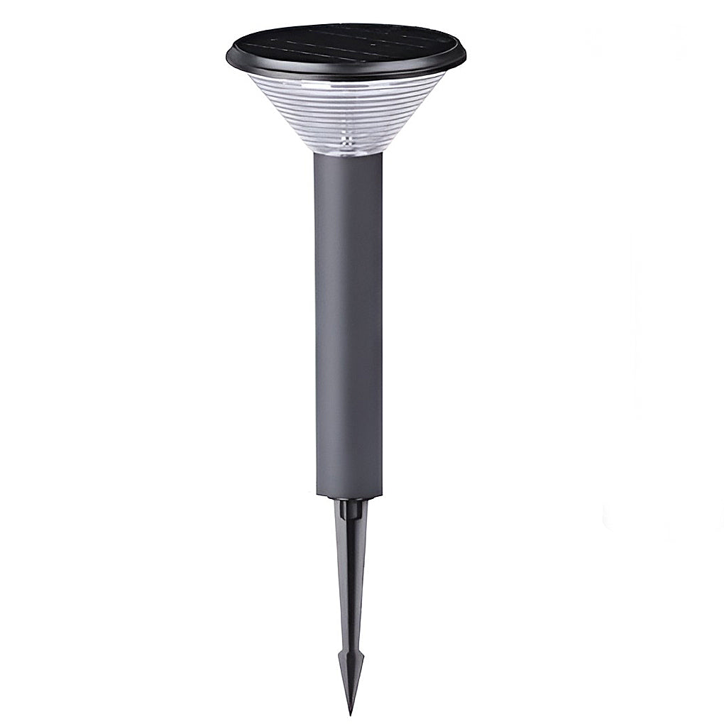Tapered Solar LED Pathway Light in Black Aluminum for Modern Outdoor Spaces