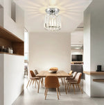 Crystal Glass Nordic Simple New Modern Led Chandelier Lights Living Loft Study Room Aisle Corridor Flats Lamps Indoor Lighting