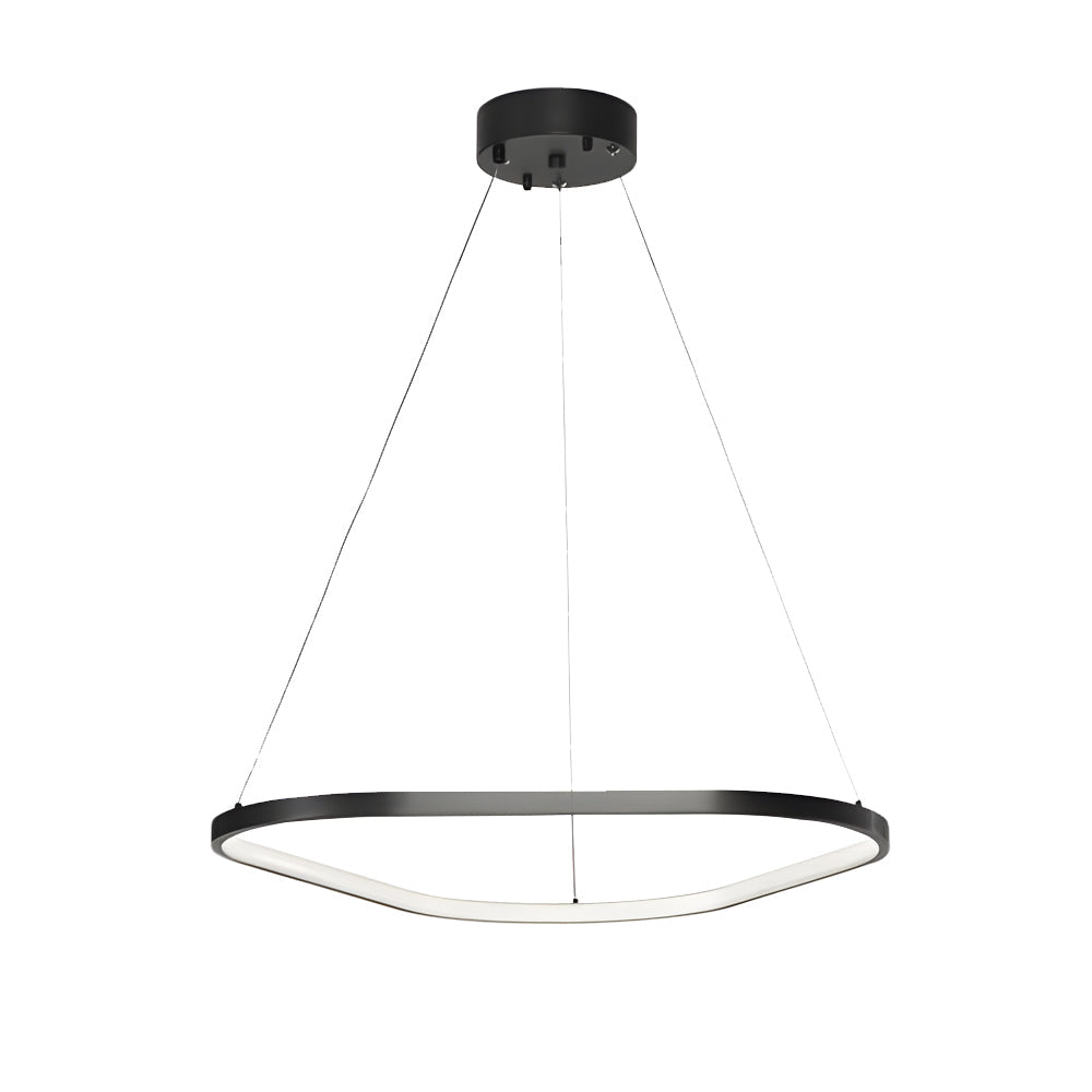 Black 1 2 3 Light Triangle Ring Chandelier