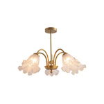 Flowers Glass Shade Chandelier Light Li002529