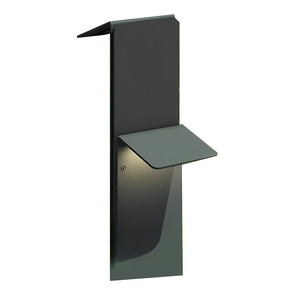 Solar Pathway Lights with Dual-Panel Downlighting in Gray Stainless Steel