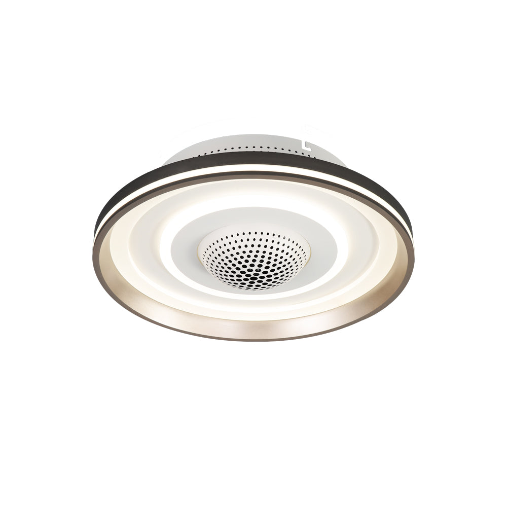 Nordic Round Circles Led Invisible Flush Mount Ceiling Fan Light