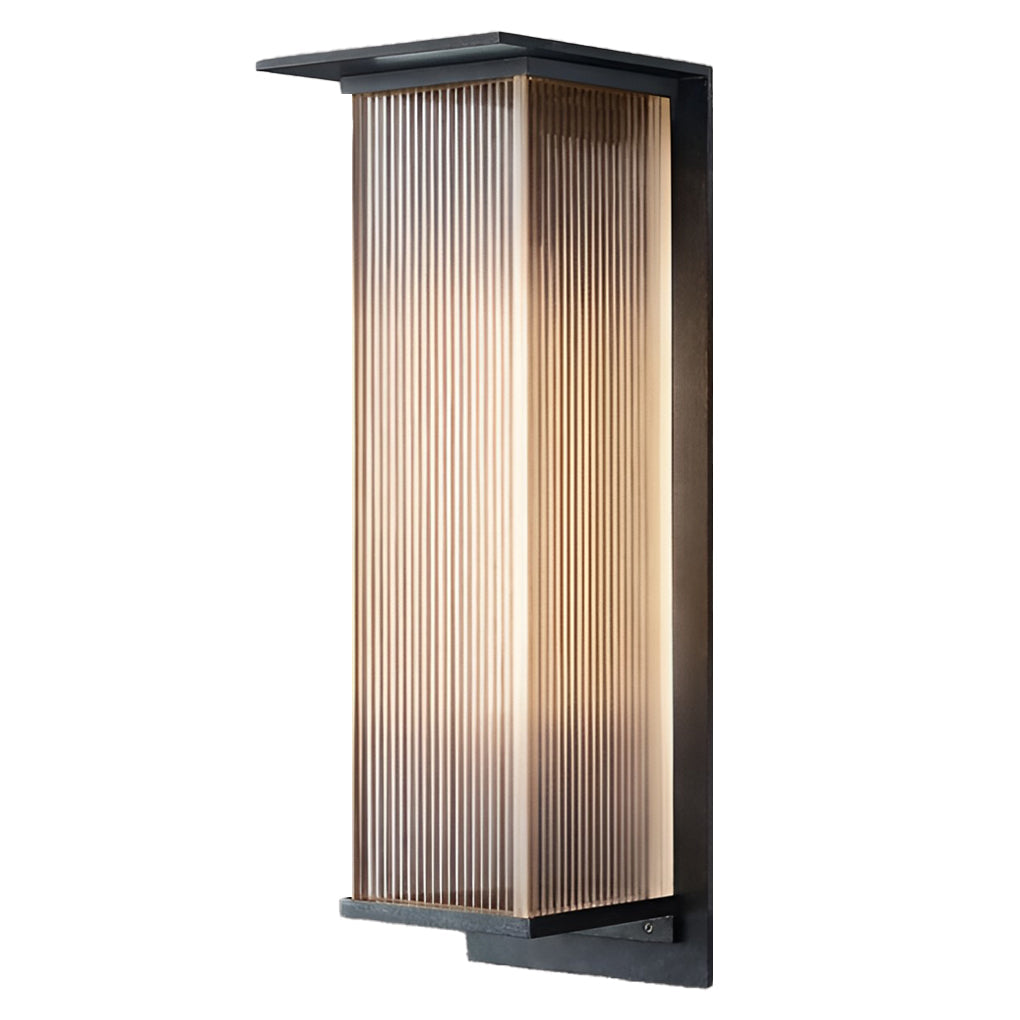 Rectangular Waterproof Modern Outdoor Solar Wall Sconce