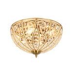 Crystal Adorned Roman Style Flush Mount Ceiling Fixture