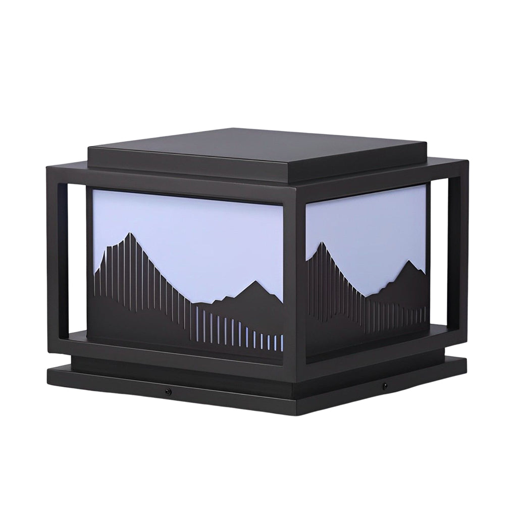 Square Mountain Scenery Solar Post Caps Lights Li002154