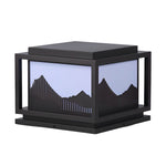 Square Mountain Scenery Solar Post Caps Lights Li002154