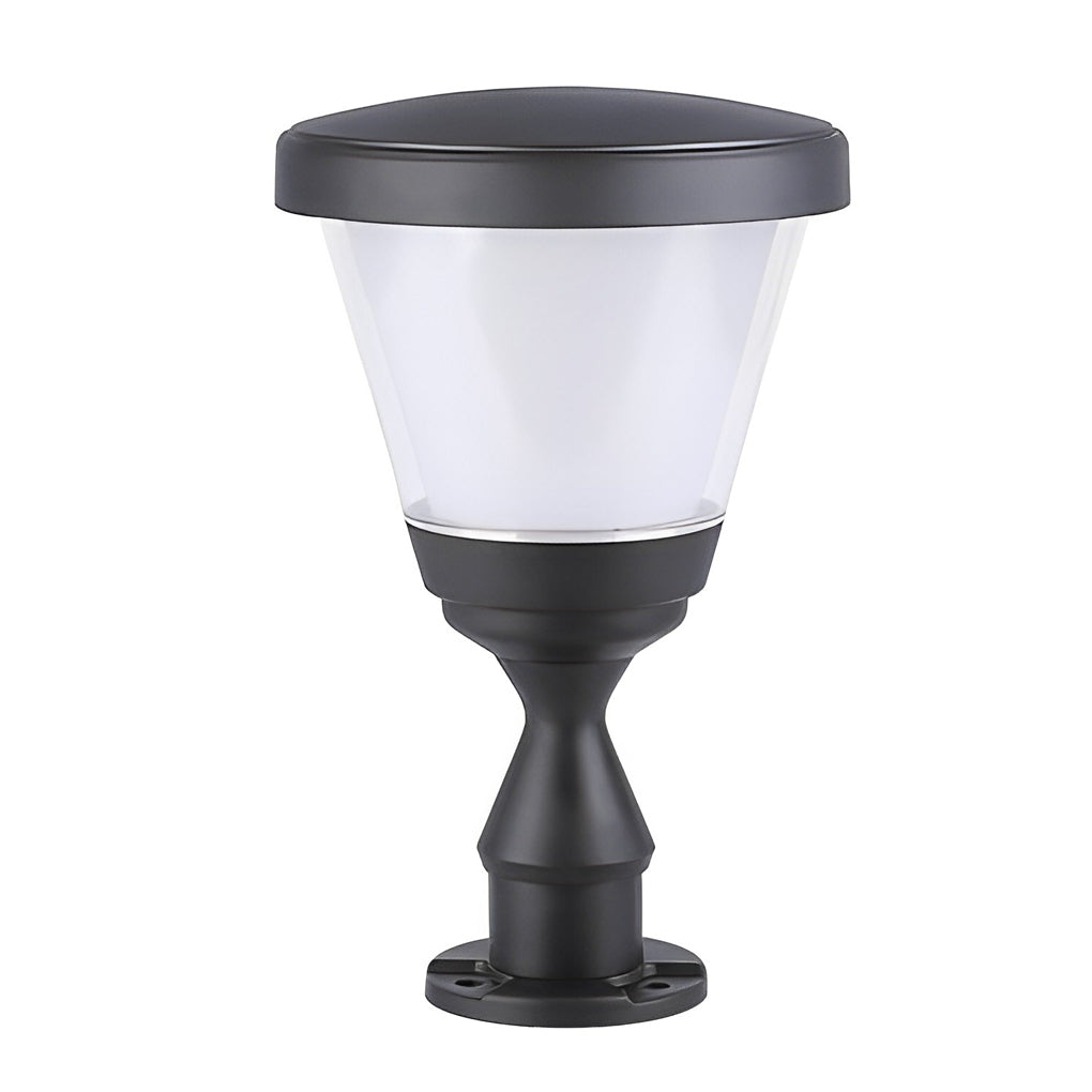 Round Modern Solar Fence Post Light Ha076261