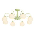 8 Round Flowers Bell Orchid Three Step Dimming Modern Ceiling Lights Fixture