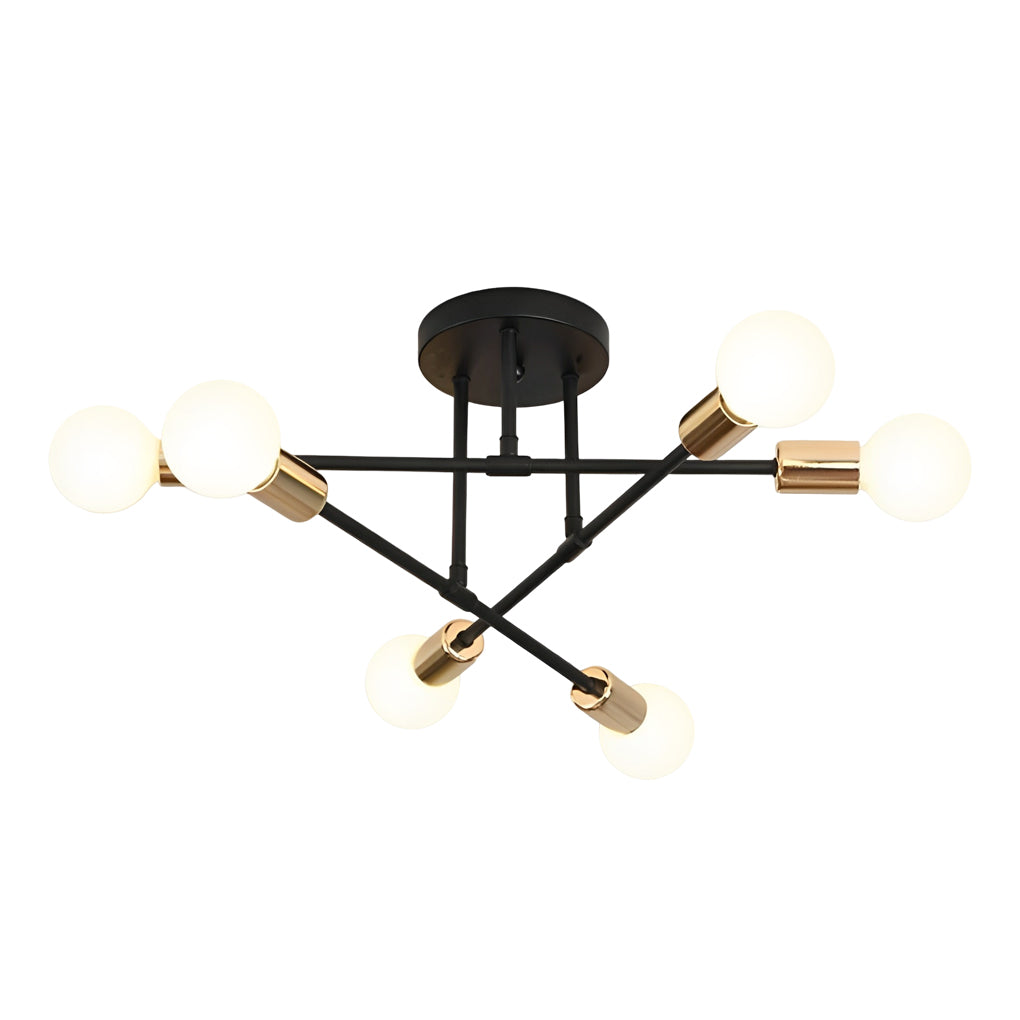 Elegant 6 Light Flush Mount Light E26 E27 22 Dia