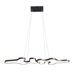 Linear Island Suspended Lighting Fixture Modern Led Pendant Light For Dining Room