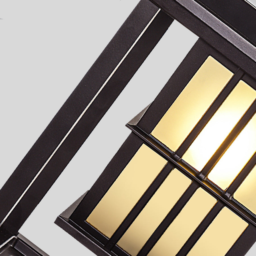 Modern Square Outdoor Pillar Lights for Courtyards and Villas