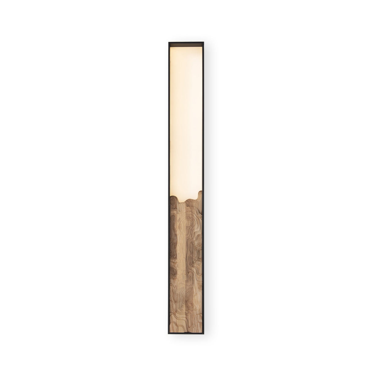 Topographic Lumen Wall Sconce – Sculptural Wood & LED Wall Light