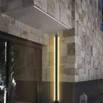 Linear LED Outdoor Wall Light in Black Metal, Waterproof Architectural Sconce