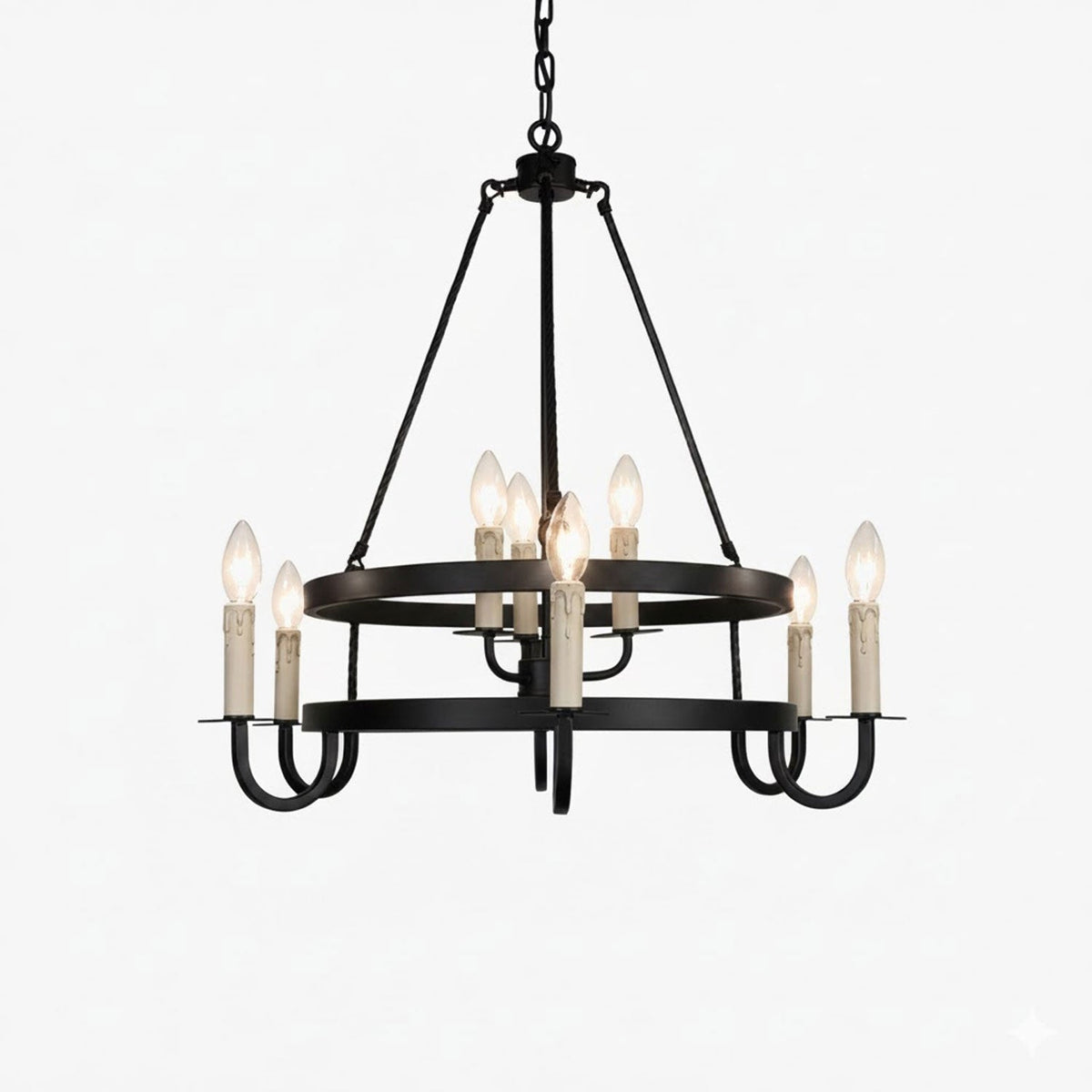 Vintage Voyager Chandelier – Industrial Brass Pendant Light for Modern Interiors