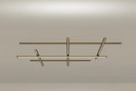 Linear Grid LED Pendant Light in Black or Gold | Modern Geometric Chandelier