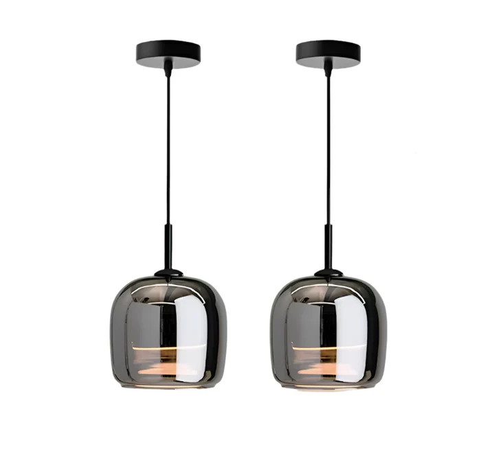 Modern Black Glass Pendant Light