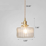 Vintage Crystal Hanging Lamp