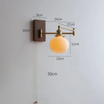 Modern Wood Adjustable Wall Lamp