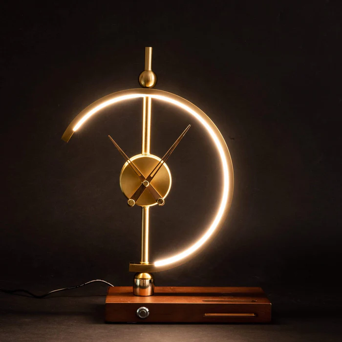Chic Luxury Lamp Clock