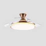 Sleek Flush Mount Ceiling Fan With Led Light